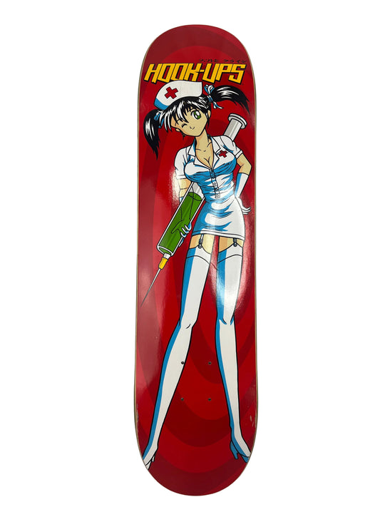 Hook-Ups Nurse Girl Kandy Original Red  Size 7.5" Vintage NOS Deck 1999