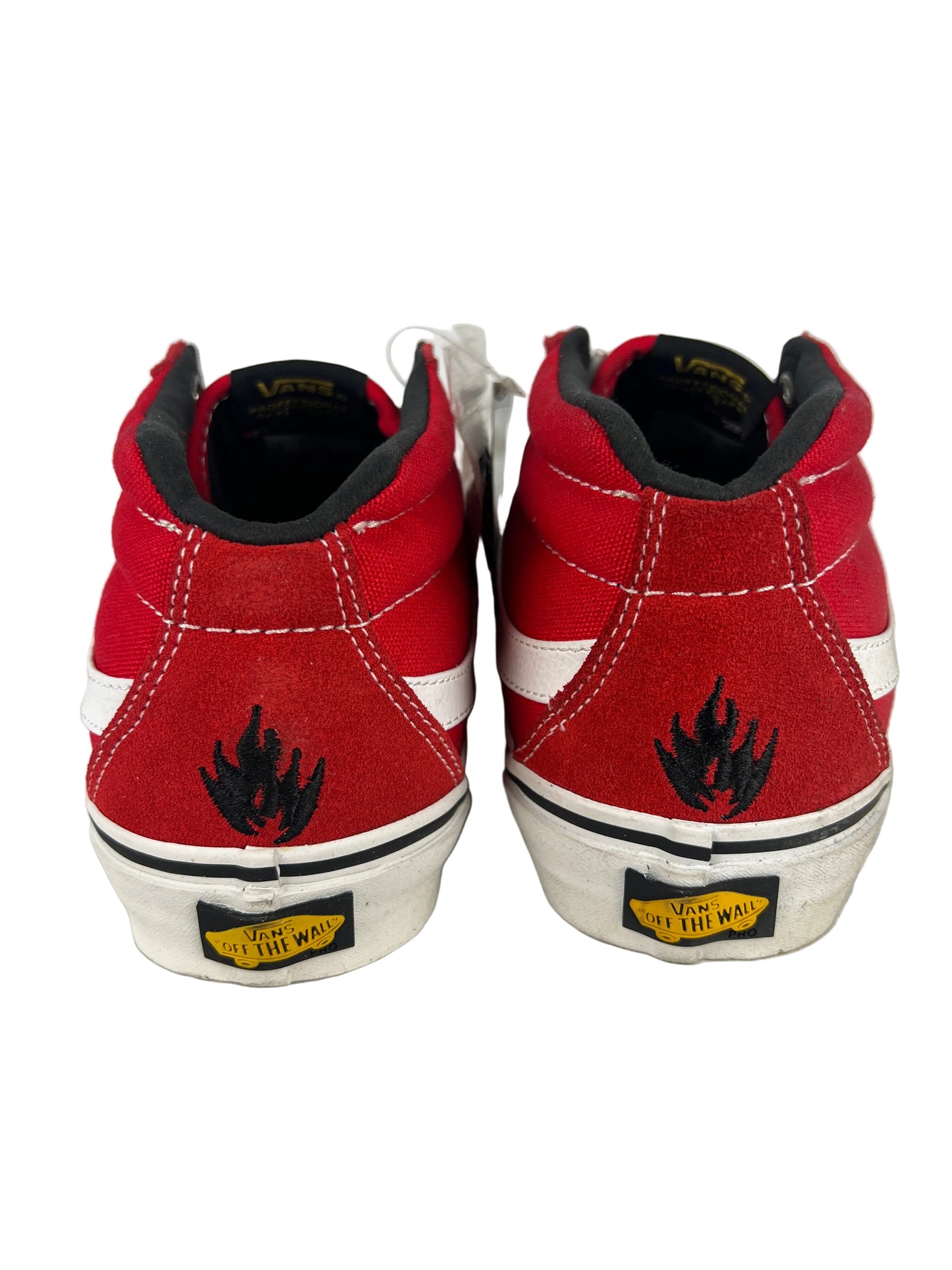 Vans Sk8-Mid Pro John Lucero Black Label Red US Mens Size 9 Classic Shoes