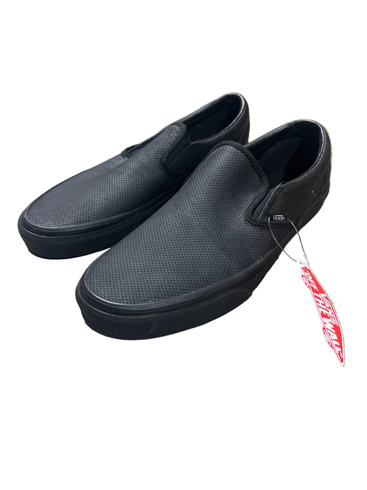 Vans Classic Slip On Perf Leather Black Black US Mens Size 10.5 Classic Shoes
