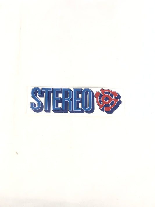 Stereo Gear Clear Red Blue 7" x 2" Sticker