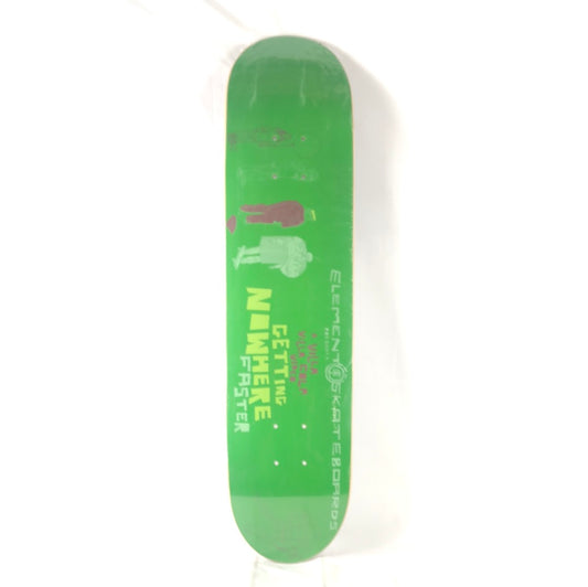 Element Getting Nowhere Faster Graphic Green Size 7.5 Skateboard Deck