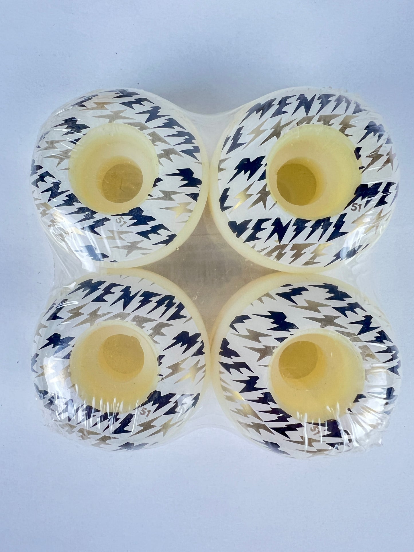 Skate Mental Bolts Gold Black White Size 51MM Vintage NOS Wheels