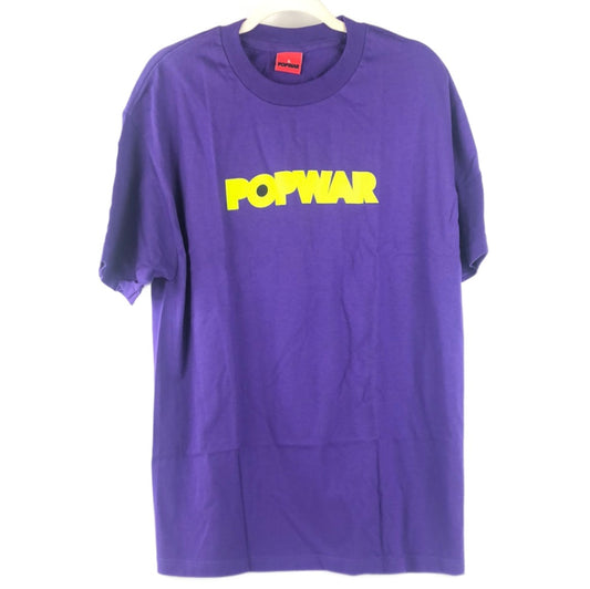 Pop War Chest Logo Purple Green Size L S/s Shirt