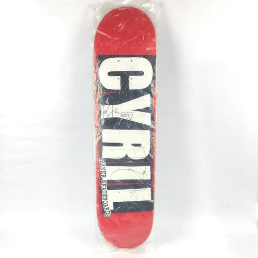 Baker Cyril Jackson Autographed OG Lettering Red/Black/White 8" Skateboard Deck