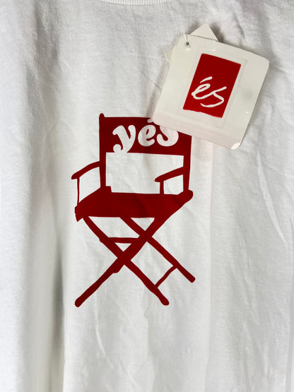 eS Yés! Video Chair Red White Mens Size Medium S/s Vintage Shirt