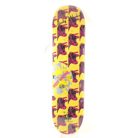 Alien Workshop Omar Salazar Andy Warhol Cows Yellow Pink Size 7.875" Skateboard Deck