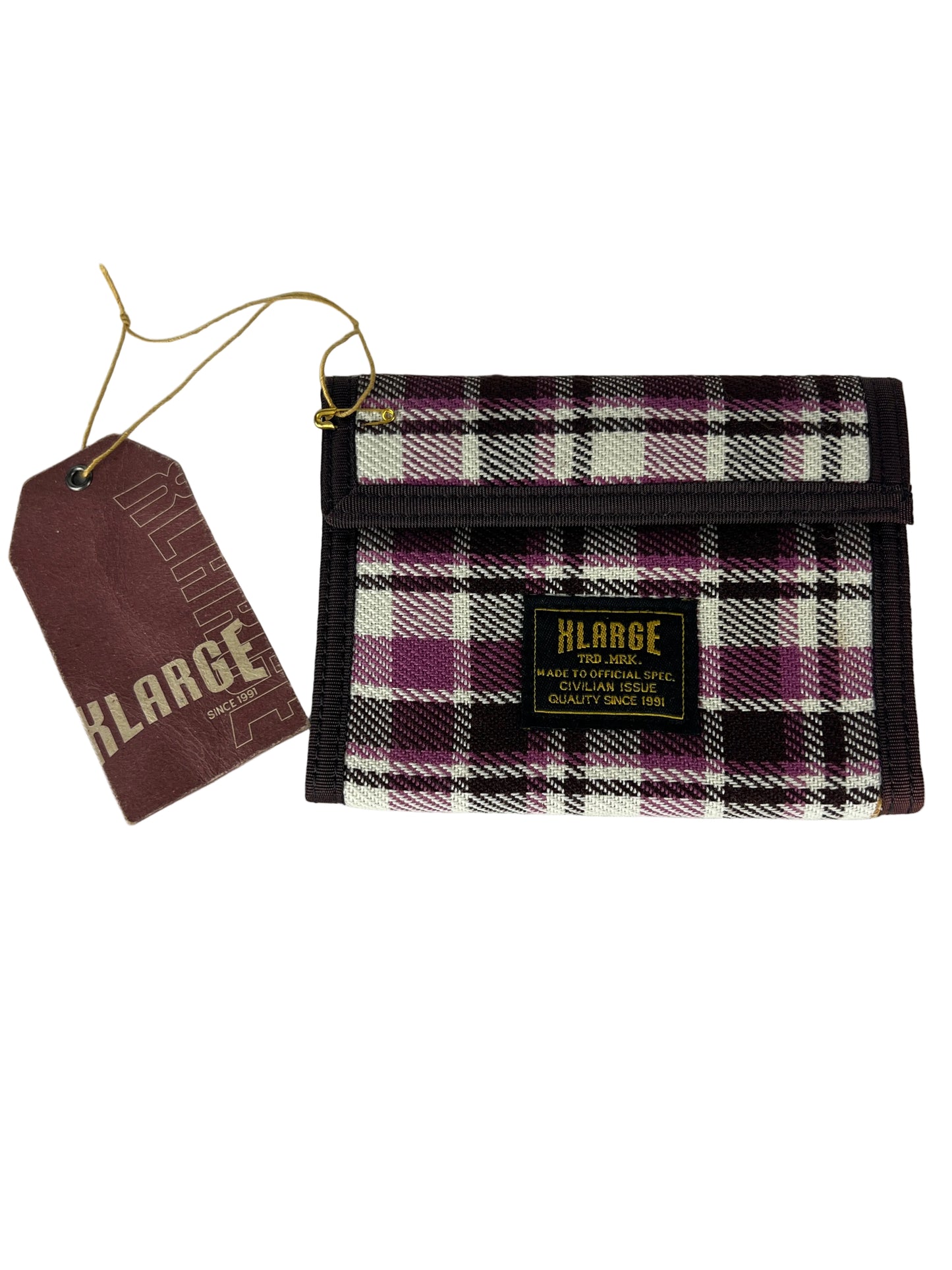 XLarge Plaid Multi 5.5" X 4" Vintage Wallet