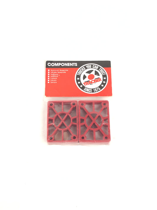 Tracker Trucks Red 9/16 NOS Vintage Riser Pad Pack & Sticker