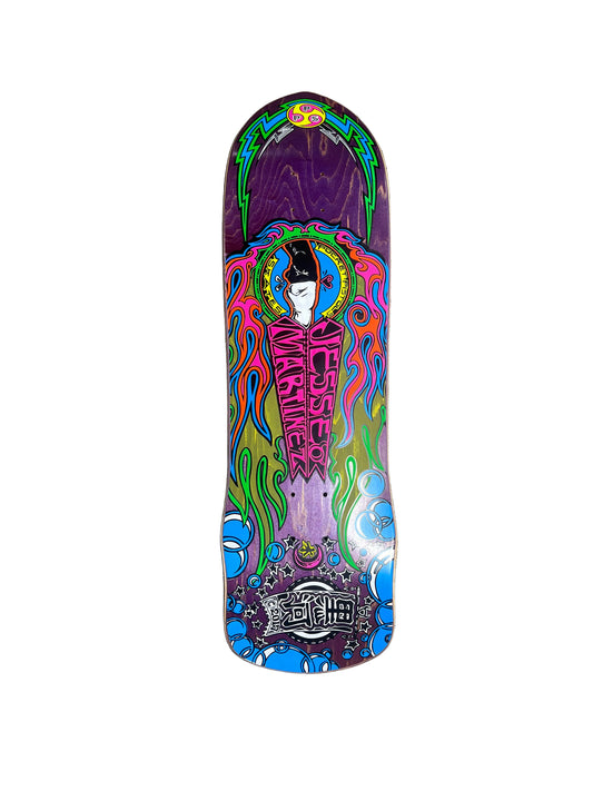 Pocket Pistols Jesse Martinez Handshake Purple Woodgrain Multi Full Size 9.25" Vintage NOS Shaped Deck