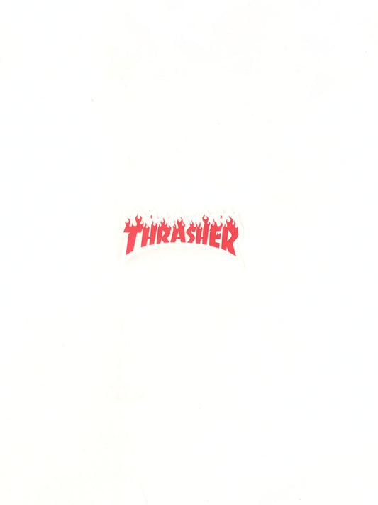 Thrasher Magazine Flames Clear Red 1.5" x 3" Sticker