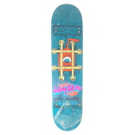 Toy Machine Johnny Layton Lucero Rip Off Blue/Pink 7.625" Skateboard Deck