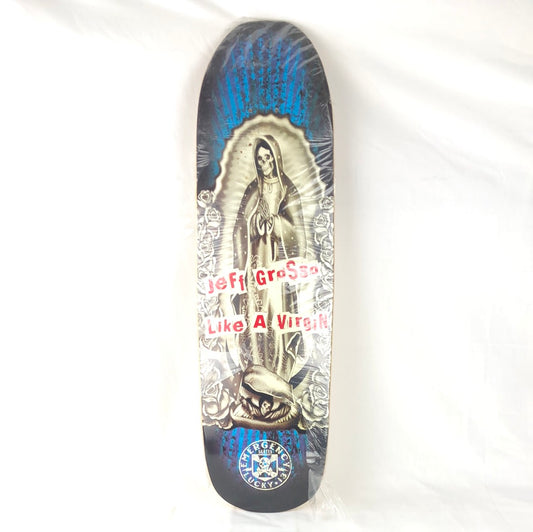 Black Label Jeff Grosso Emergency Lucky 13 Like A Virgin Blue Black 8.75" Shaped Skateboard Deck