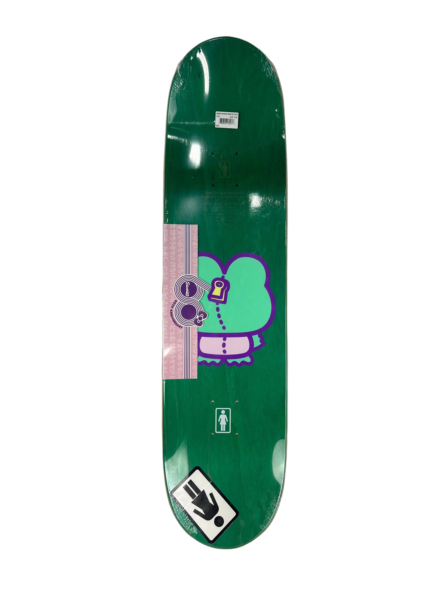 Girl Rick McCrank Sanrio 60th Anniversary Turquoise Purple Size 8.25" Vintage NOS Deck