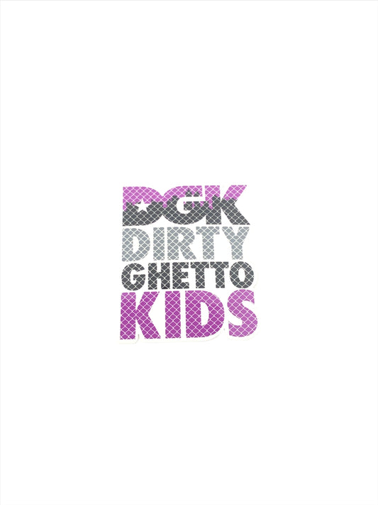 Dgk Dirty Ghetto Kids Clear Purple Black 8.3" x 4.5" Sticker