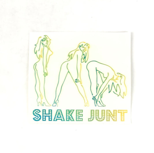 Shake Junt "Girls" Green White 5" Sticker