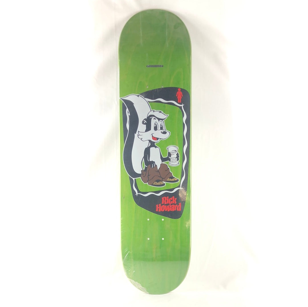 Girl Rick Howard Skunk With Root Beer Blank Green/Black/White/Red Size 7.75" Skateboard Deck
