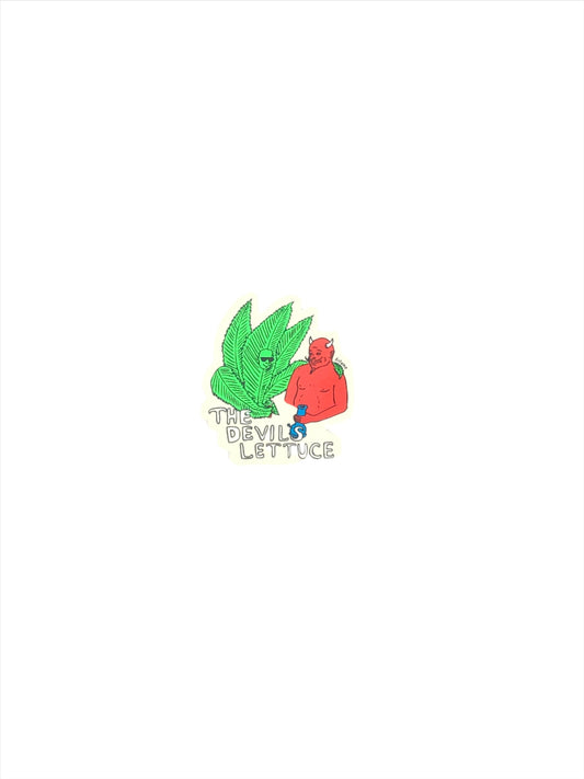 Rip N Dip The Devils Lettuce Clear Green Red 4" x 3" Sticker
