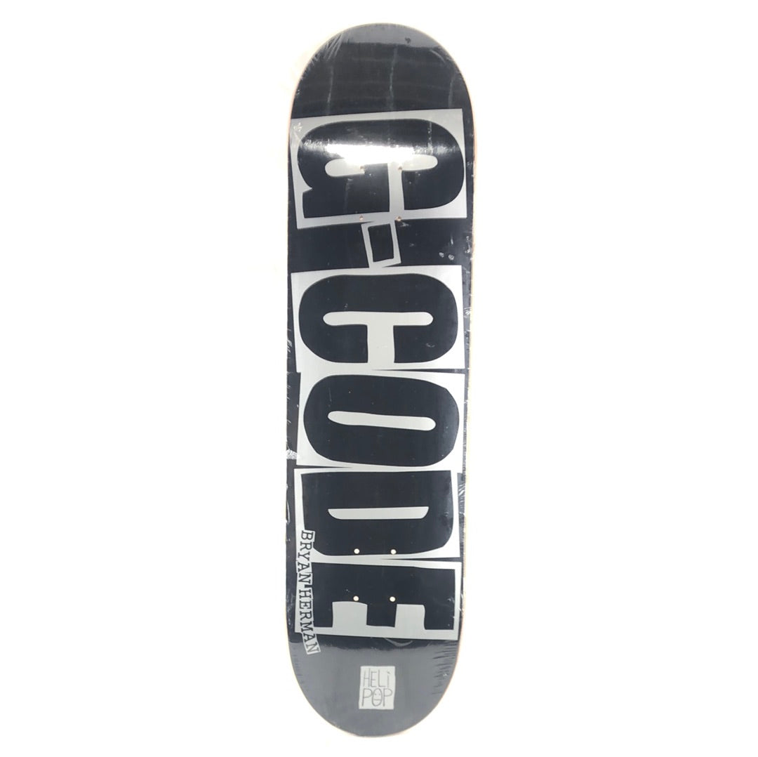 Baker Bryan Herman G-code Heli Pop Black/Silver Size 8.25 Skateboard Deck