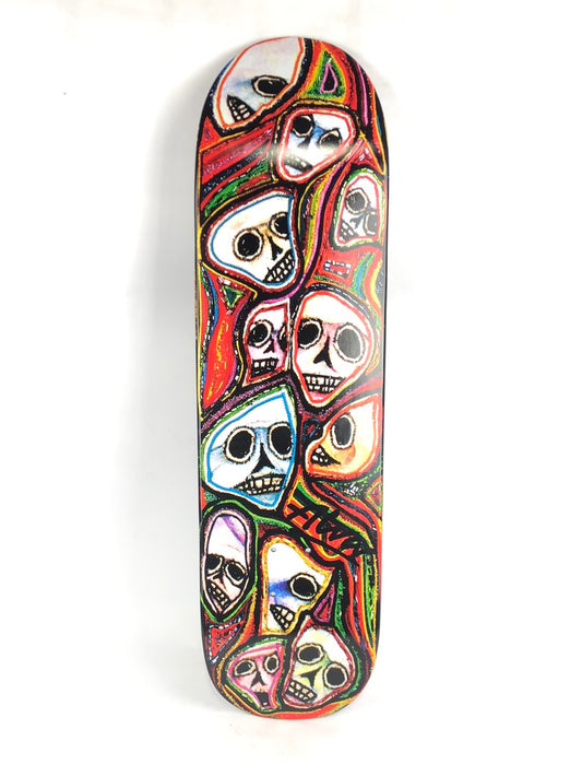 Alva Skateboards Tony Alva Colorful Skulls Multi Color 8.75" Skateboard Deck