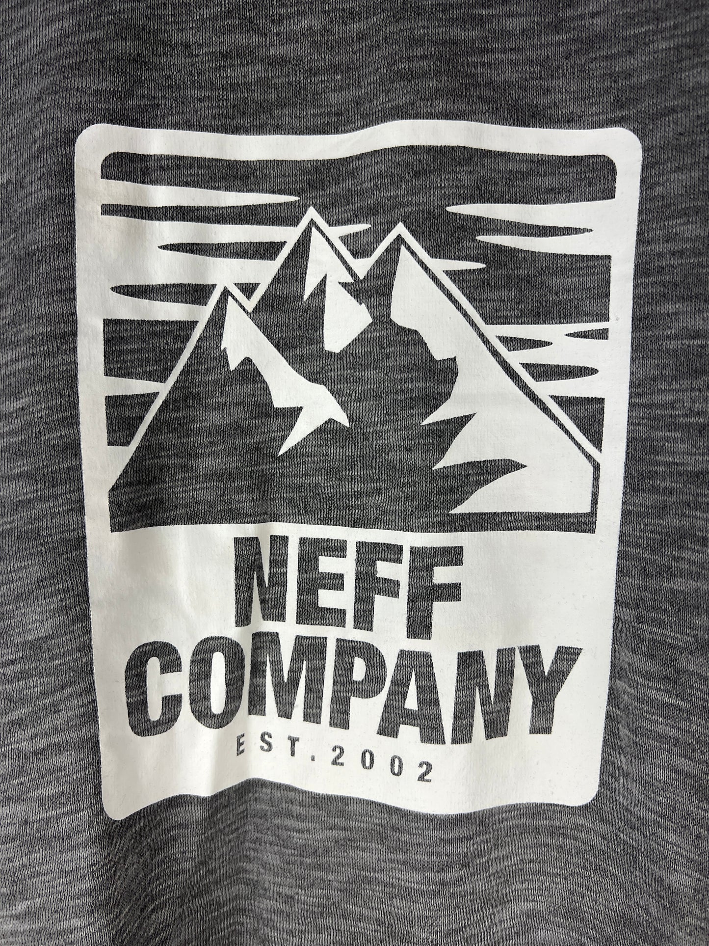 Neff NEFF Company EST. 2002 Mountains White Grey Size XL L/s Vintage Shirt