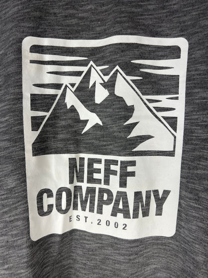 Neff NEFF Company EST. 2002 Mountains White Grey Size XL L/s Vintage Shirt