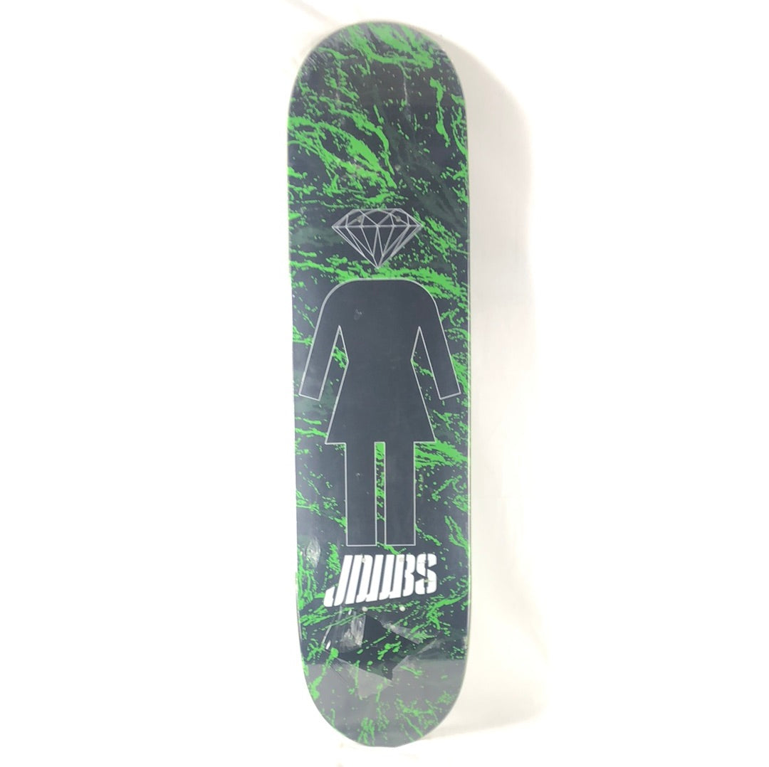 Girl x Diamond Jeron Wilson Shoe Series II Black/Green 7.63" Skateboard Deck