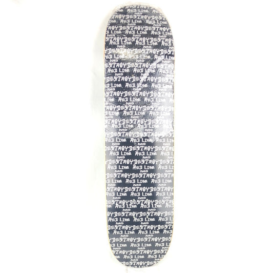 Redline "Redline and Destroy" Black/White Size 8.5 Skateboard Deck