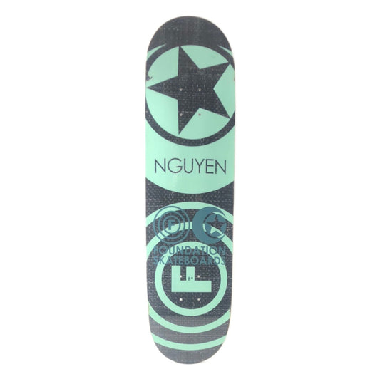 Foundation Don 'Nuge' Nguyen Carbon Fiber Black/Teal 8" Skateboard Deck