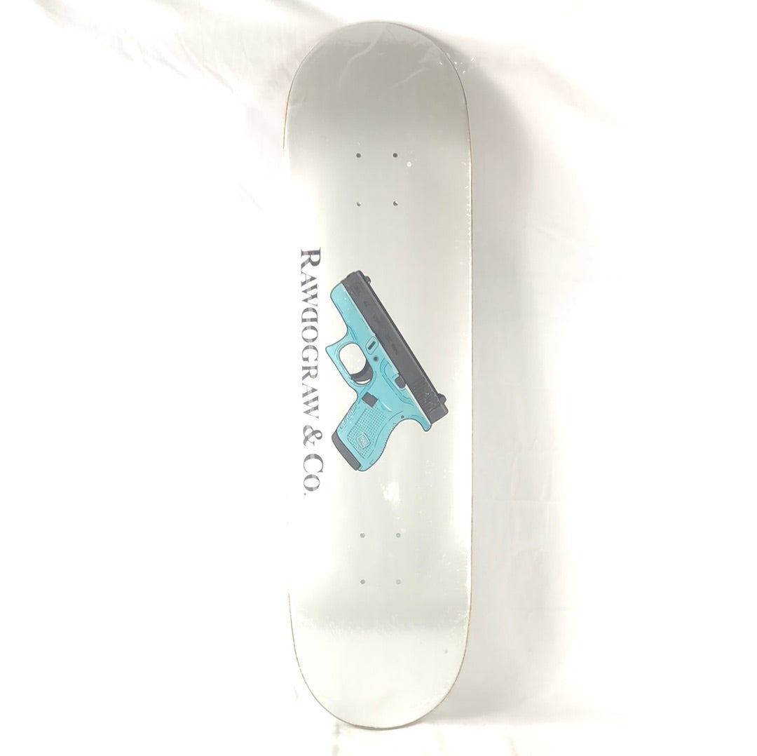 Dog Glock Graphic White/Blue/Black Size 8.3 Skateboard Deck