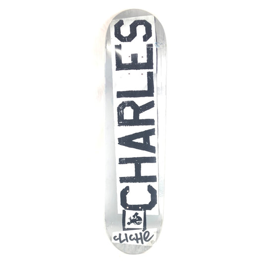 Cliche Charles Collet Silver/White/Black Size 7.8 Skateboard Deck