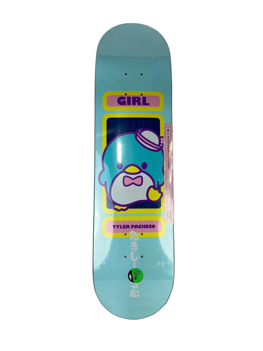 Girl Tyler Pacheco Sanrio 60th Anniversary Blue Pink Yellow Size 8.0" Vintage NOS Deck