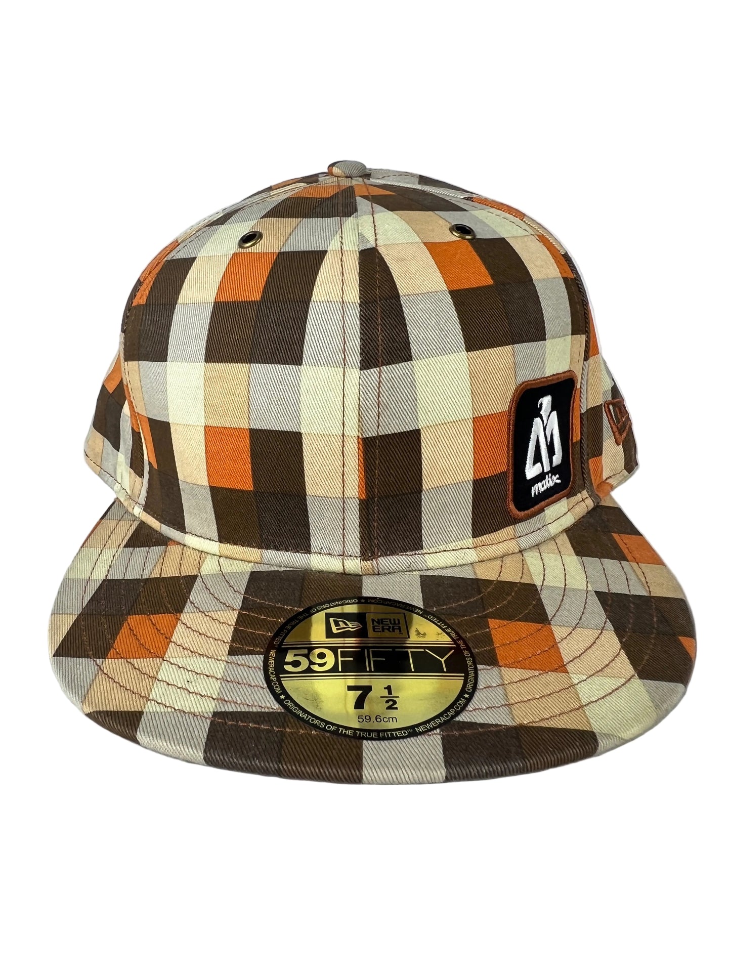 Matix X New Era Multi Plaid Size 7 1/2 59.6CM Vintage 59Fifty Fitted Hat