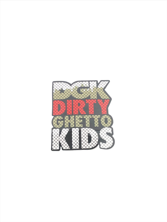 Dgk Dirty Ghetto Kids Black White Red 8.3" x 4.5" Sticker