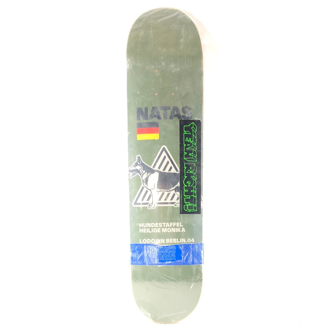 Designarium Natas Kaupus Berlin.04 Army Green/White 7.6" Skateboard Deck