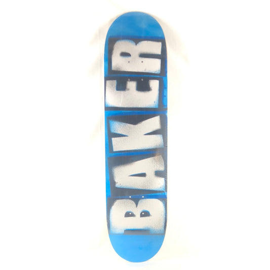 Baker Team Board OG Spray Paint Letters Blue/Black/White Size 8" Skateboard Deck