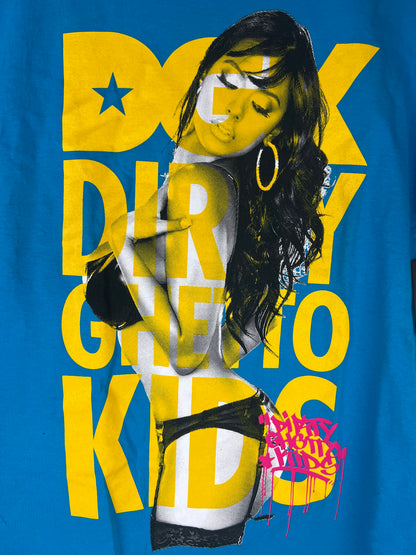 DGK Dirty Ghetto Kids Model Blue Black Gold Size S S/s Vintage Shirt