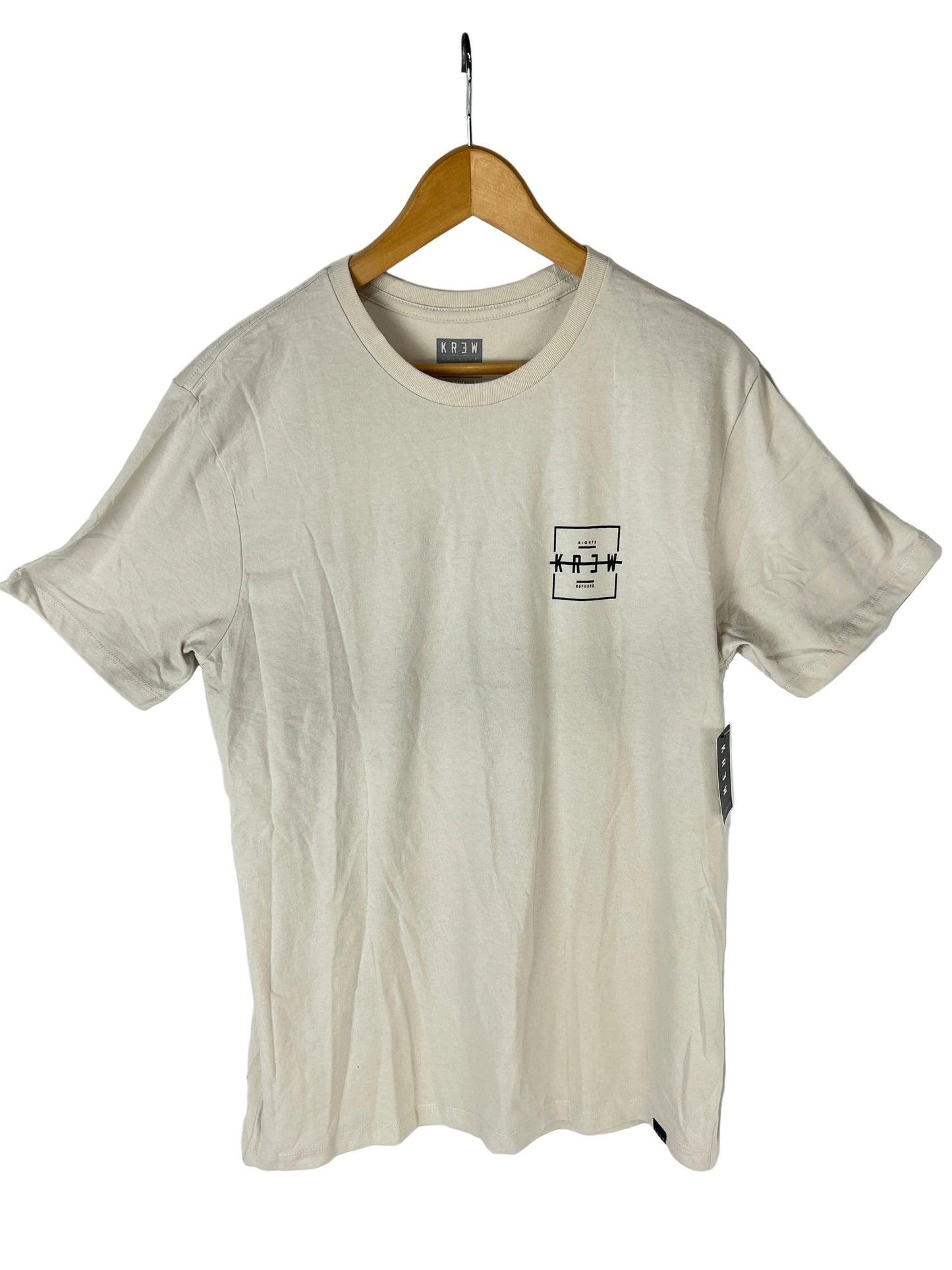 Krew Kr3w Krossblock Off White Front Print Large Back Print Black Size M S/s Vintage Shirt