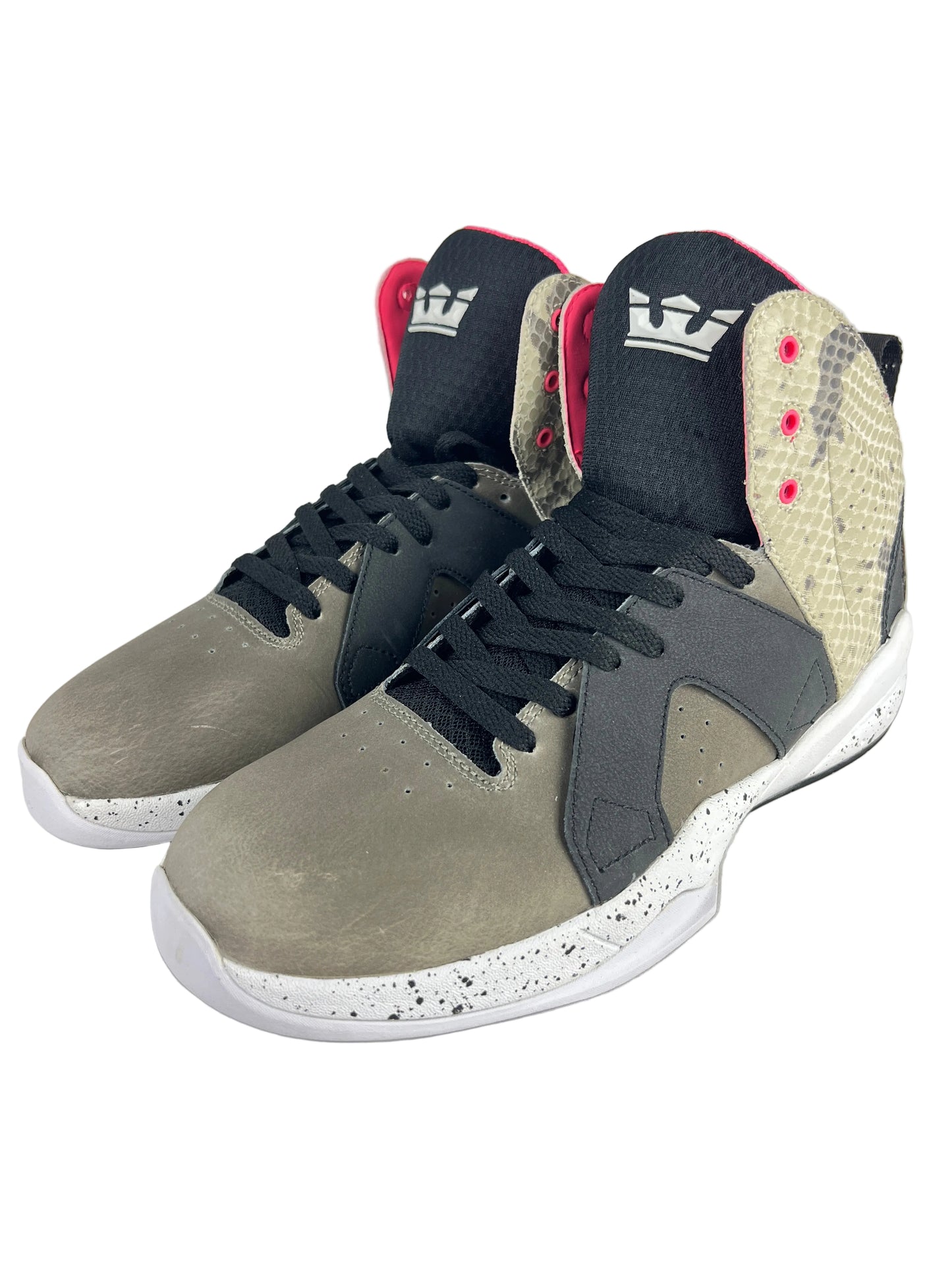 Supra Magazine Black/Snake-White US Mens Size 10 Classic Shoes