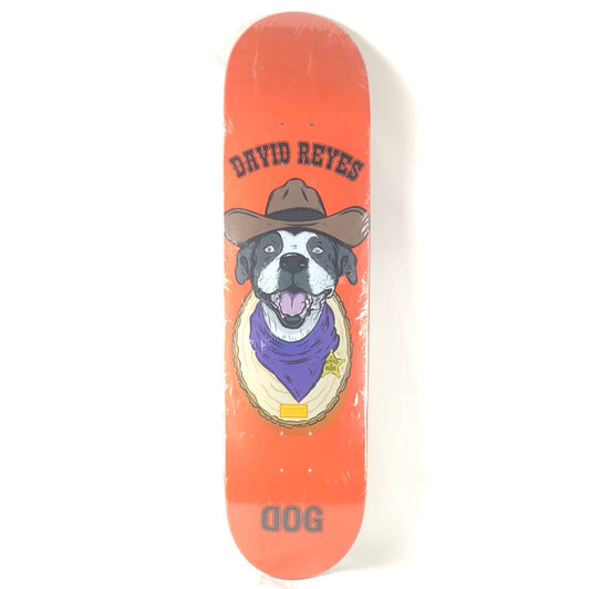 Dog David Reyes Sheriff Dog Graphic Orange/Brown/Black/Purple Size 8.25 Skateboard Deck