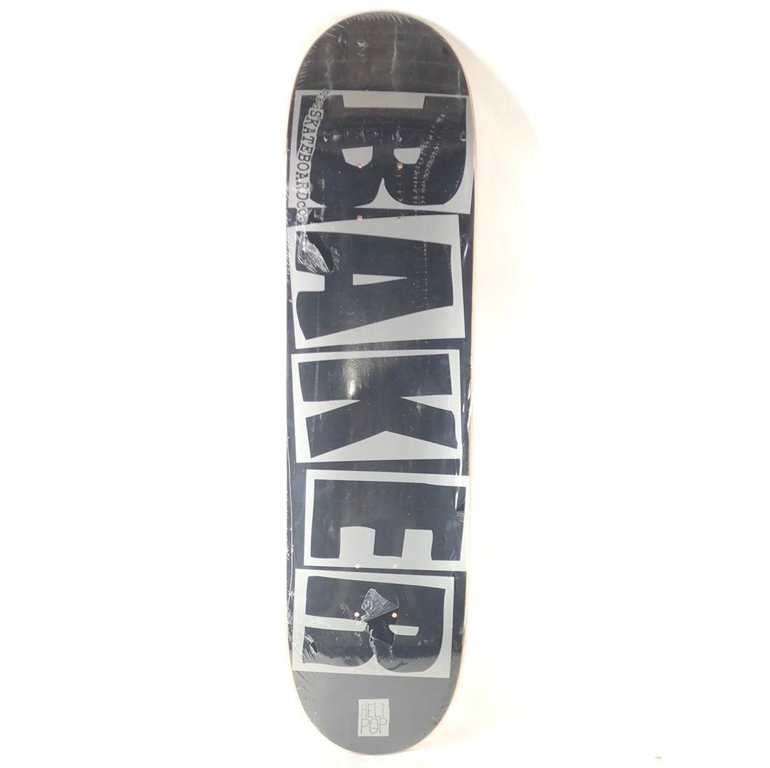 Baker Heli Pop Black/Silver 8" Skateboard Deck