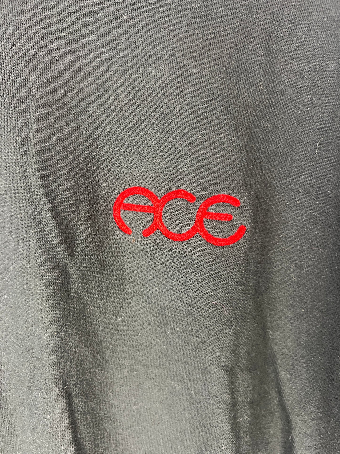Ace ACE Black Red Size XL L/s Vintage Crewneck Sweatshirt