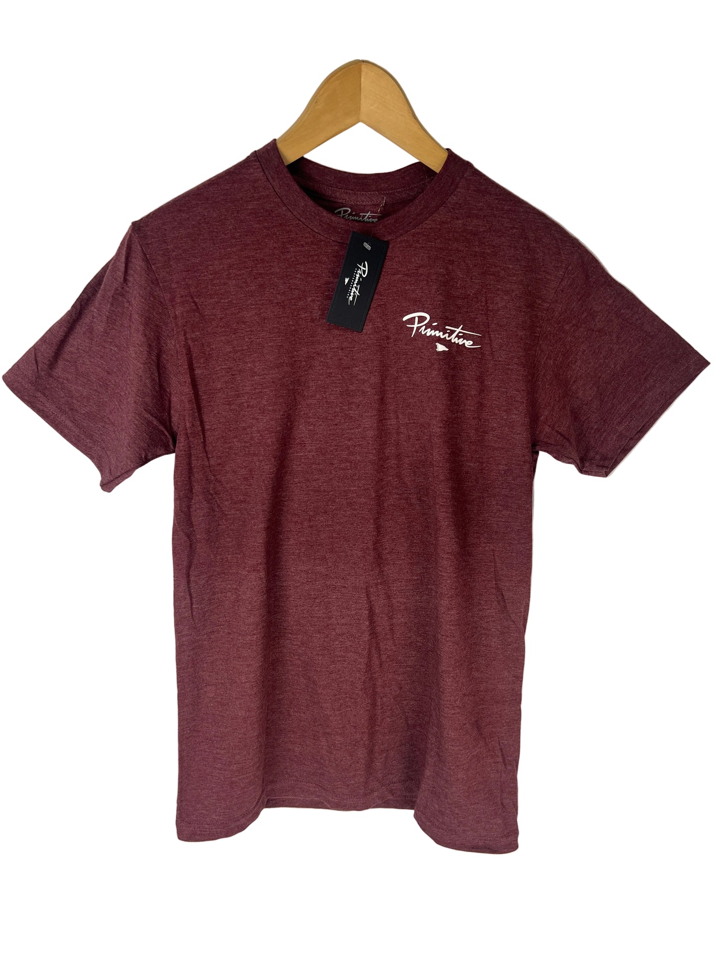 Primitive Primitive Logo White Burgundy Size S S/s Vintage Shirt