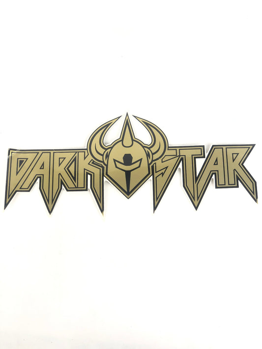 Darkstar Skateboards Helmet Black Gold 12" x 5.5" Sticker