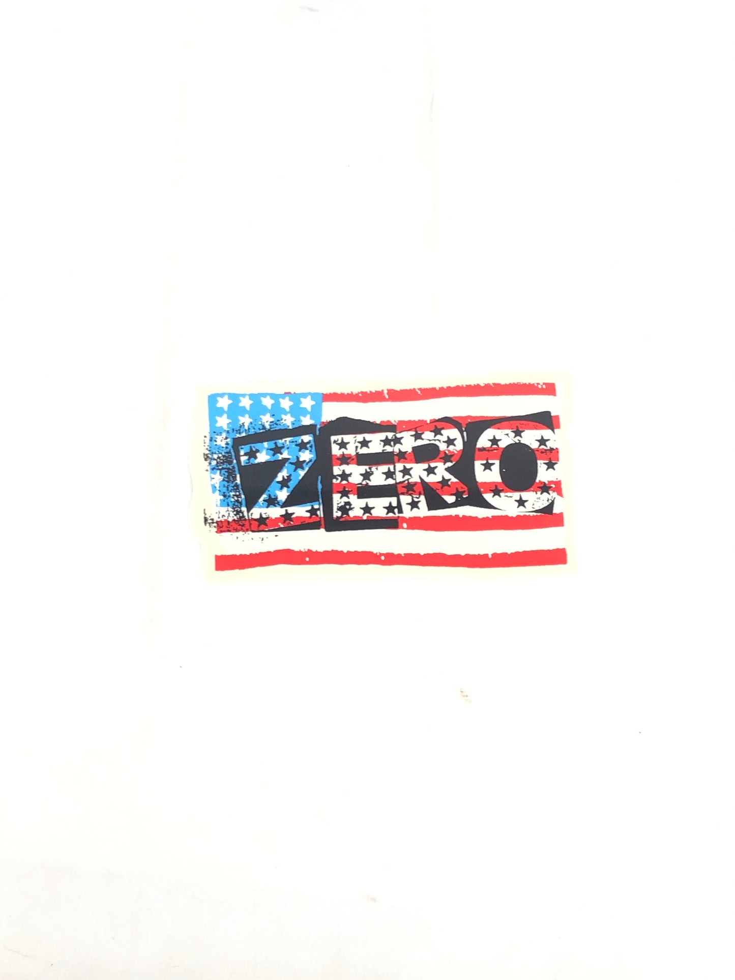 Zero Skateboards American Flag Clear Red White Blue 5.5" x 3.25" Vintage NOS Sticker