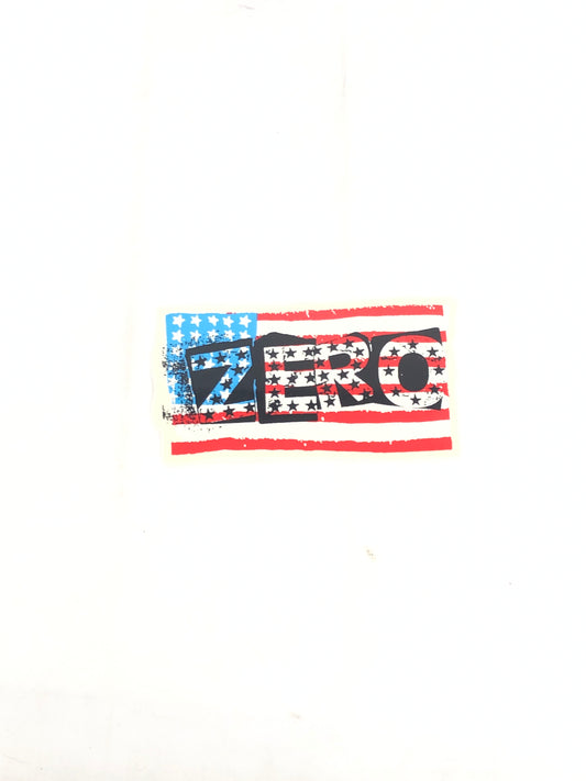 Zero Skateboards American Flag Clear Red White Blue 5.5" x 3.25" Vintage NOS Sticker