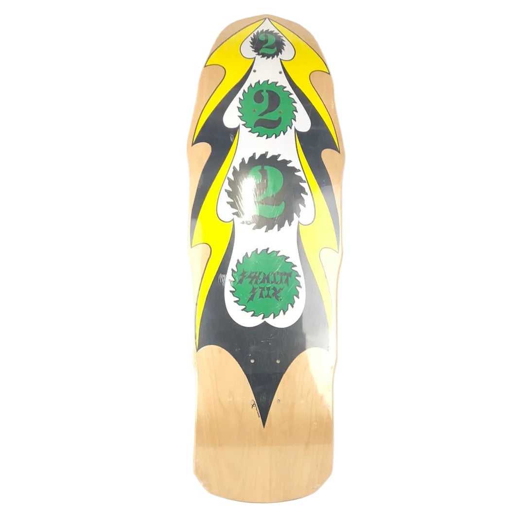 Schmitt Stix Original 222 Team Deck Yellow/Green/White/Black Size 10 Shaped Skateboard Deck 1989