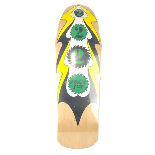 Schmitt Stix Original 222 Team Deck Yellow/Green/White/Black Size 10 Shaped Skateboard Deck 1989