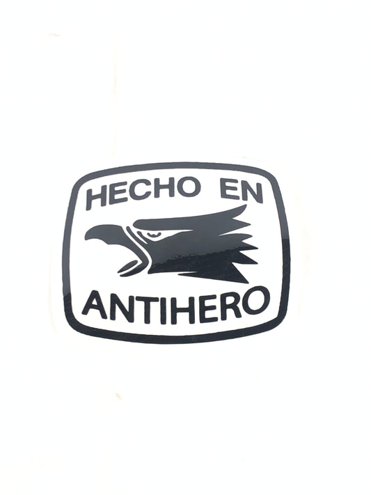Anti-Hero Hecho En Antihero Clear Black 7" x 6" Sticker