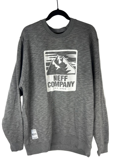 Neff NEFF Company EST. 2002 Mountains White Grey Size XL L/s Vintage Shirt