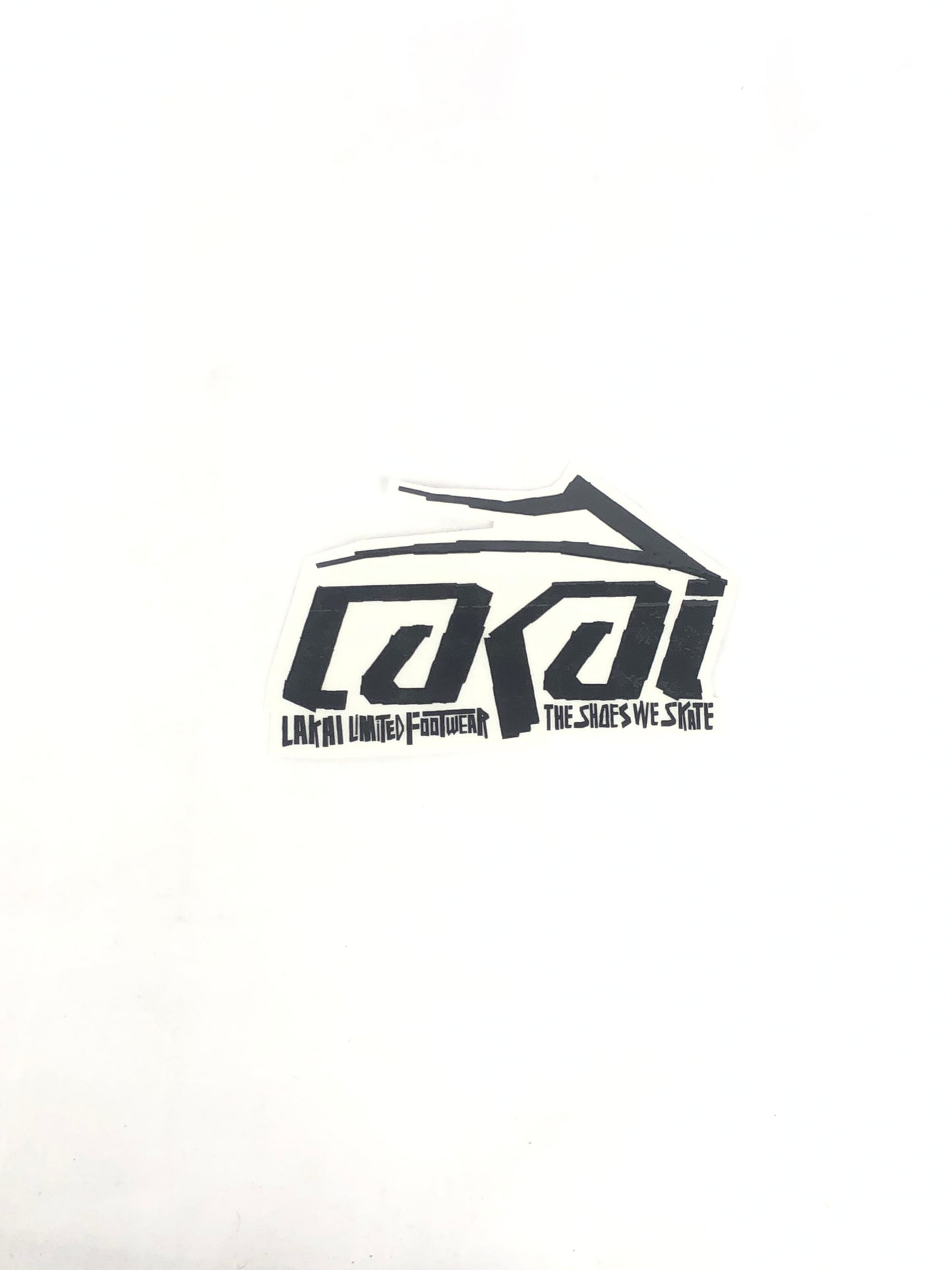 Lakai Footwear Lakai The Shoes We Skate Clear Black 3.75" x 5.75" Sticker